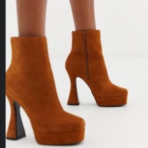 ASOS groovy brown 80s boots vintage old fashion